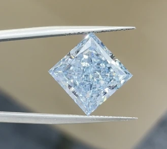 Lab-Grown Fancy Intense Blue CVD Princess-Cut Excellent VS2 Clarity Diamond 1