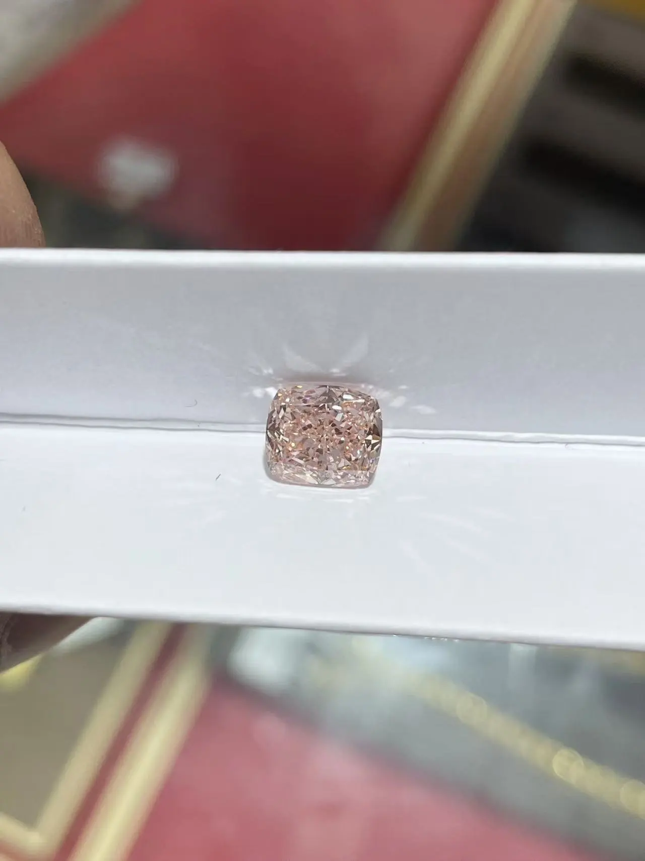 Square Cushion 1.76ct Fancy Pink VS1 CVD Diamond Lab Grown Diamond IGI Certificate 1