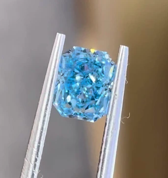 Lab Grown Fancy Intense Blue Excellent Brilliant Radiant Cut Diamond 1