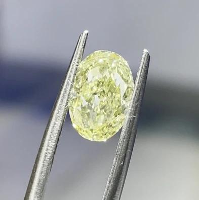 Diamante amarillo de talla ovalada, brillante y elegante, cultivado en laboratorio, con claridad VS1, 2,00 ct 1