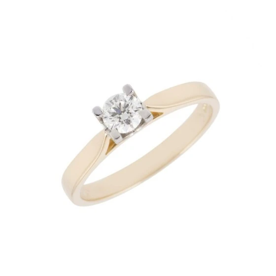 Lab-Grown Excellent Brilliant VVS1 Clarity Round-Cut Engaged Diamond Ring 1