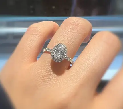 Oval Lab Grown Diamond Ring Jewelry Wholesale - ZKZ Jewelry 2