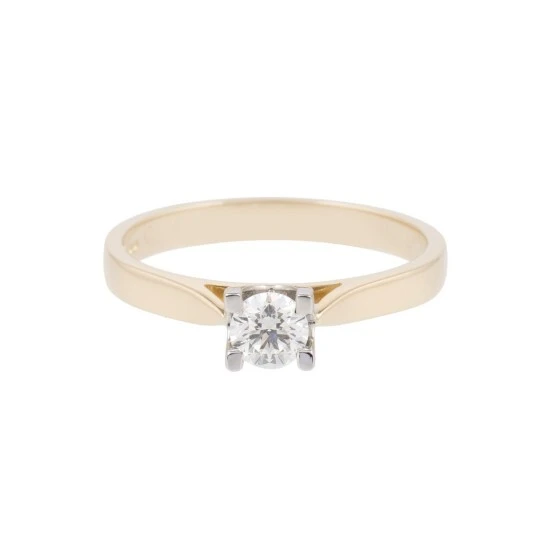Excellent Brilliant Lab Grown Round Cut Diamond Ring - Ethically Sourced Sustainable Jewelry 1