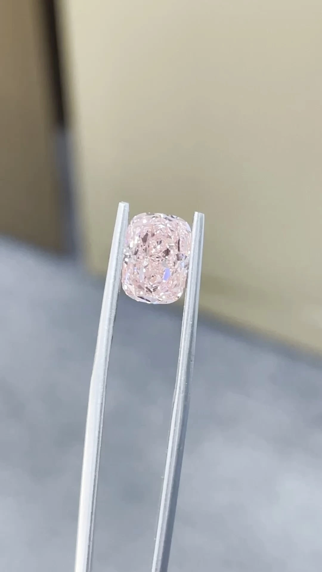 Lab Grown Fancy Intense Pink Cushion Cut VVS2 Clarity Diamond 2.38ct 1