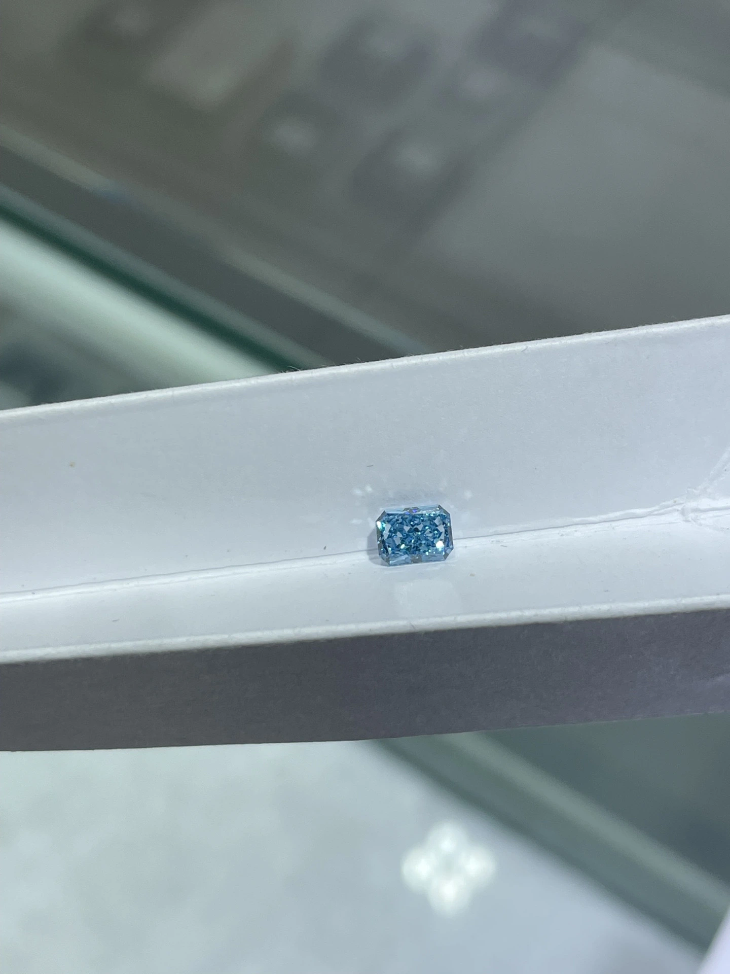 Fancy Intense Blue Radiant Shaped 1.03ct VVS2 1