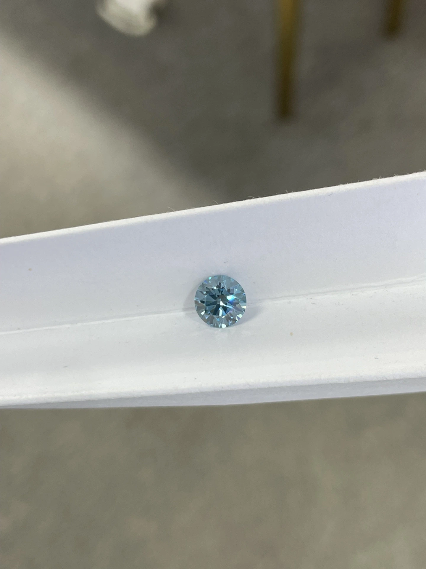 Fancy Intense Blue Lab Grown Excellent Round Cut VVS2 Clarity Diamond 1.53ct 1