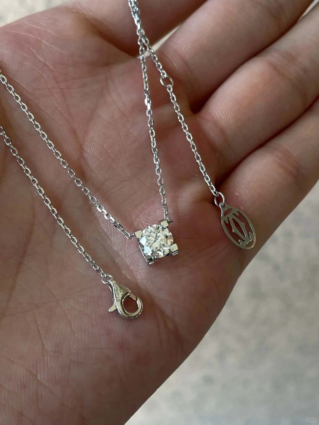 قلادة على شكل رأس ثور مقطوع بشكل دائري - قلادة من الألماس المزروع في المختبر - قلادة من الذهب الأبيض عيار 18 قيراطًا 1