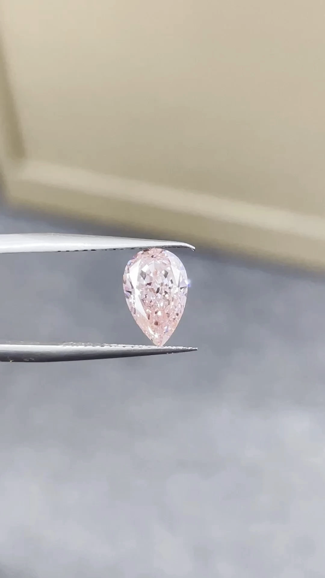 Fancy Intense Pink Pear Cut VS1 Clarity Lab Grown Diamond 2.00ct 1