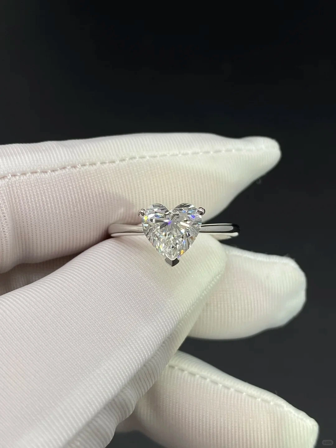 Lab-grown diamond heart-shaped cut engagement ring for ladies - proposal ring 1