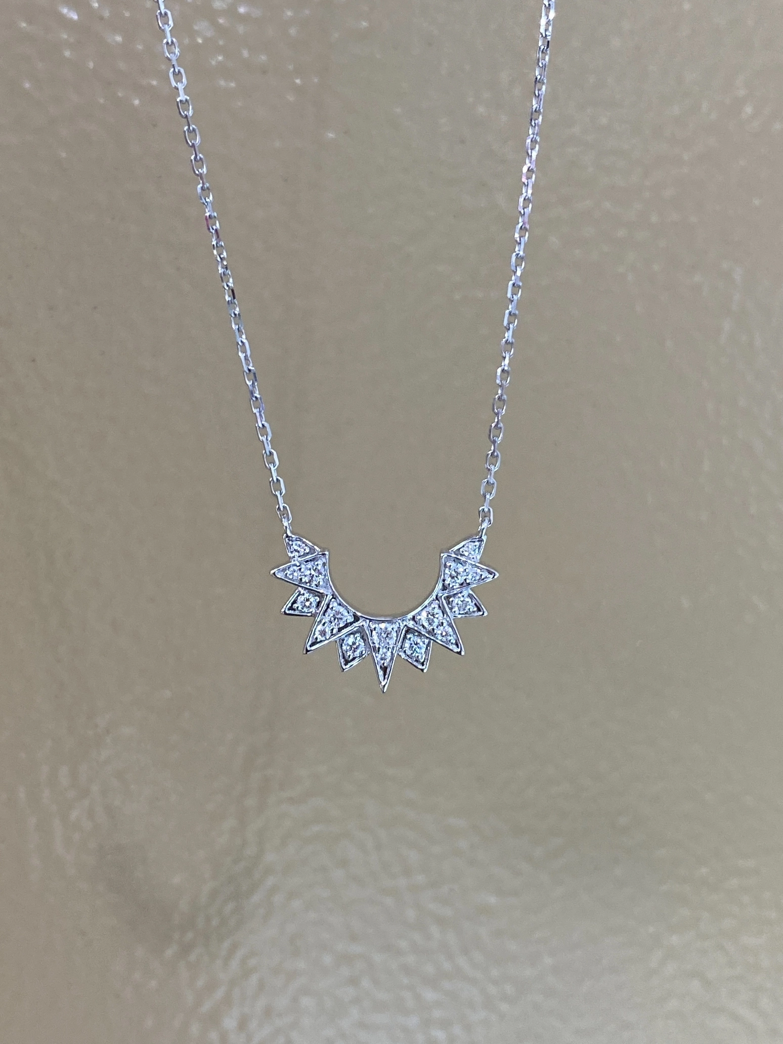 18k gold lab diamonds necklace round Star Necklace customized VVS 1