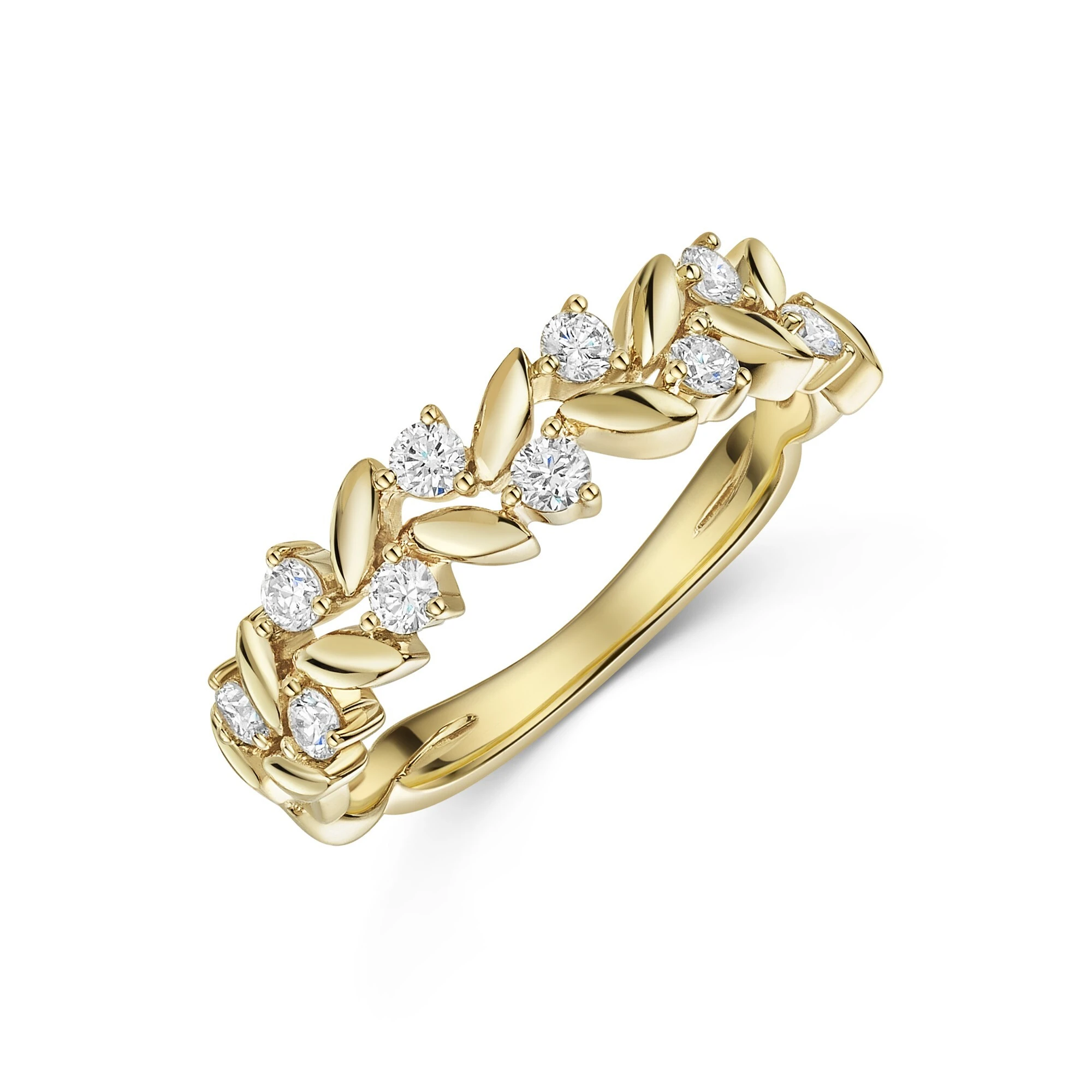 ZKZ Jewlery 18k Yellow Gold High Quality Special Design Lab Grown Diamond Ring Band 1