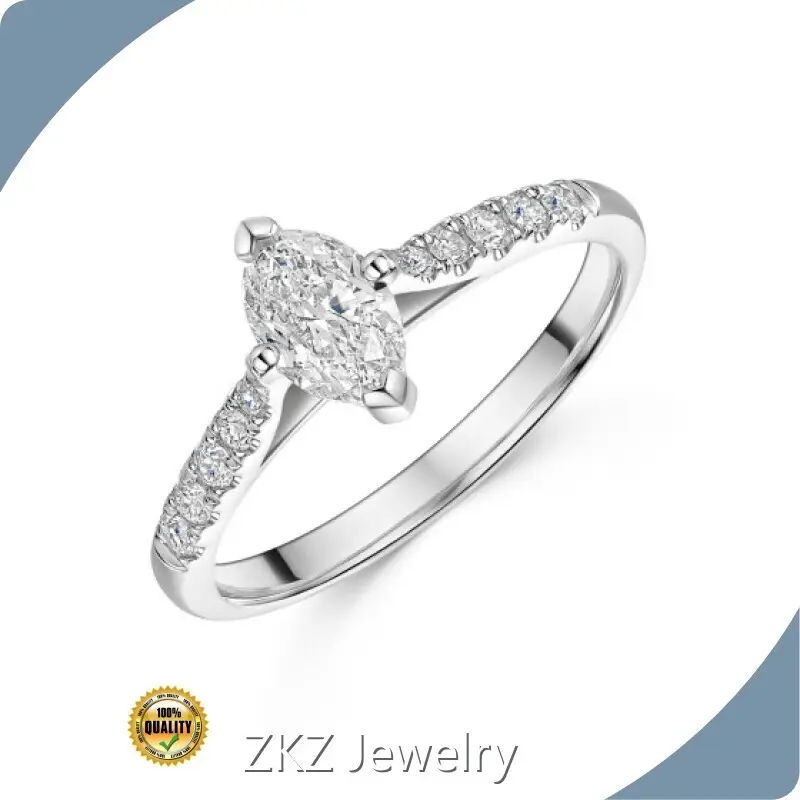 Lab Grown Diamond Oval Ring Lab Diamond Ring Wholesale - ZKZ Jewelry 1