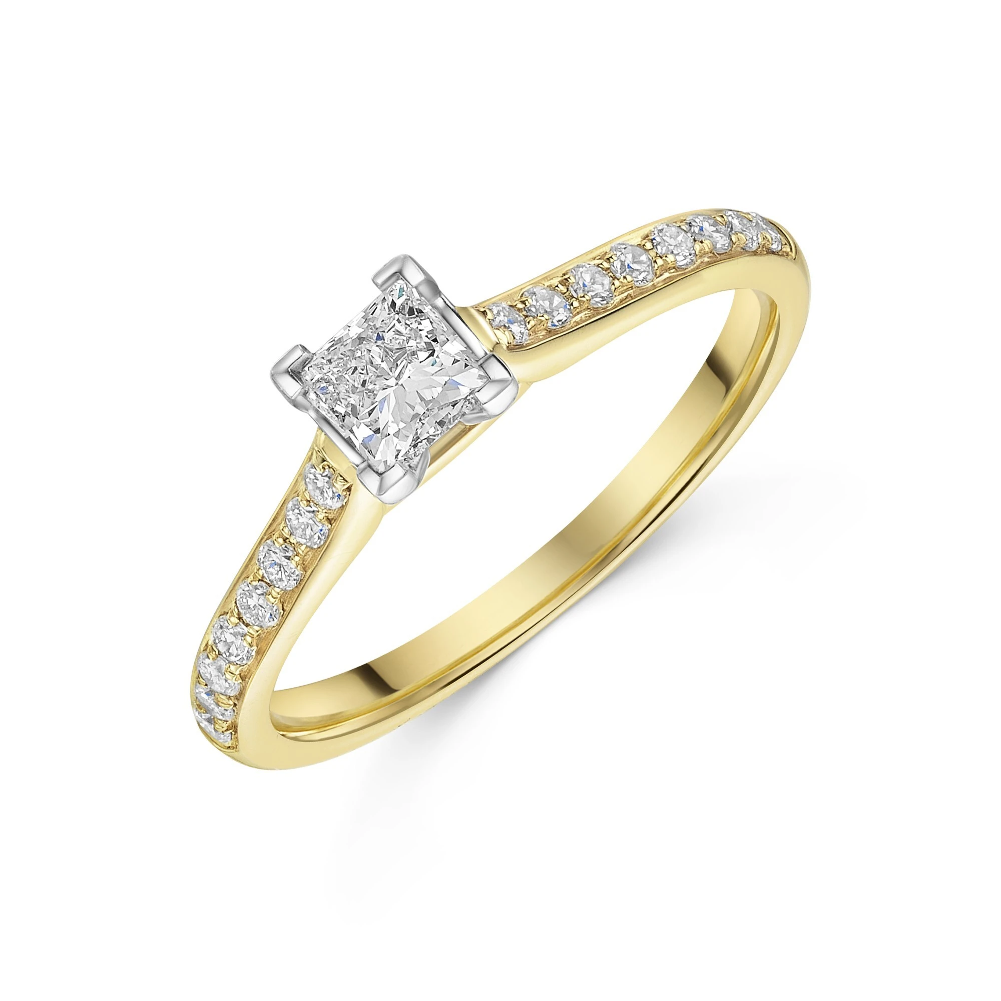 18K Luxury Yellow Gold Classical Lab Grown Diamond Ring With IGI Certified For Women Daily Wear 1