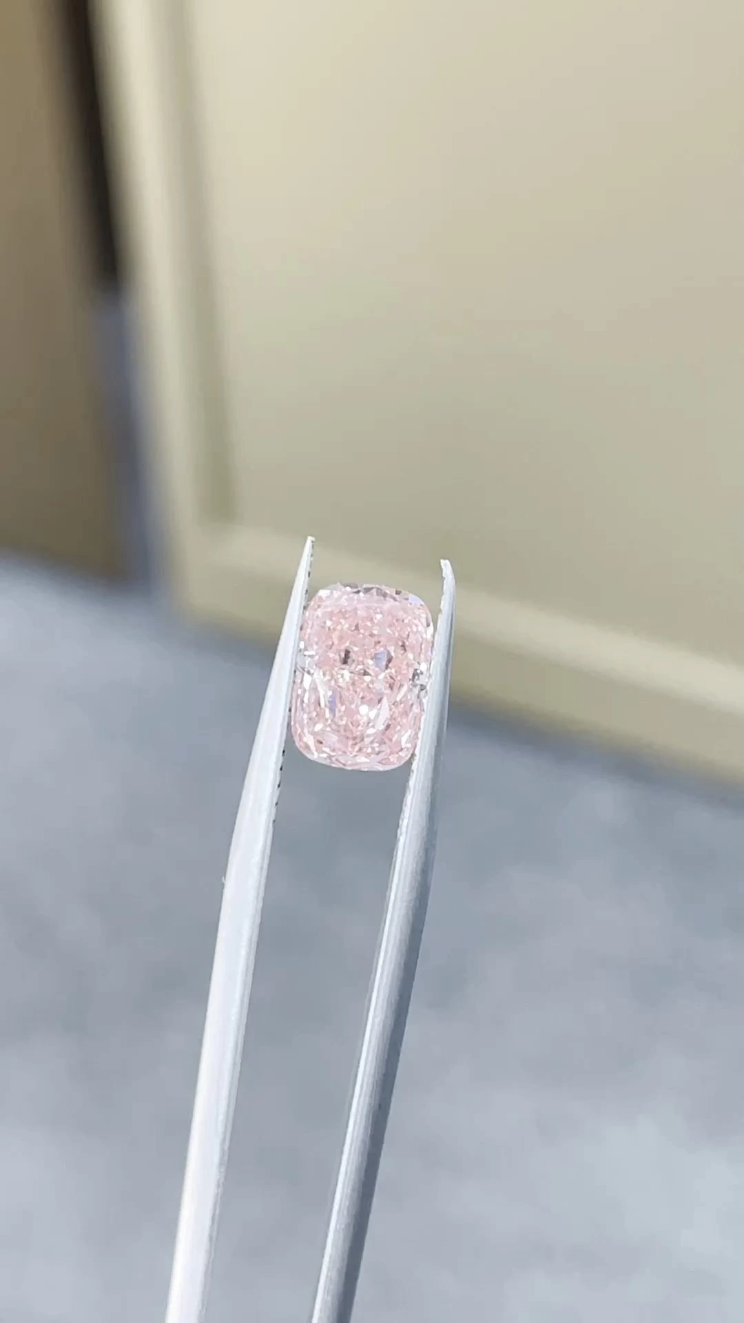 Fancy Intense Pink Cushion Cut VS1 Clarity Lab Grown Diamond 1.92ct 1