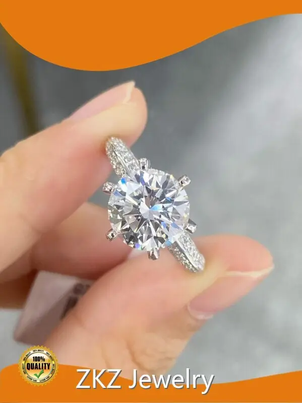 Gia Certified Diamond Engagement Rings Lab Diamond Ring Wholesale - ZKZ Jewelry-1 1