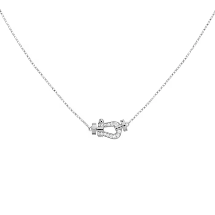 18ct White Gold Lab Grown Round Brilliant Cut  High Clarity Diamond Necklace 1