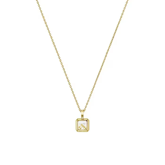 Lab Grown Round Brilliant Cut Diamonds Icons Pendant In Ethical 18ct Yellow Gold 1