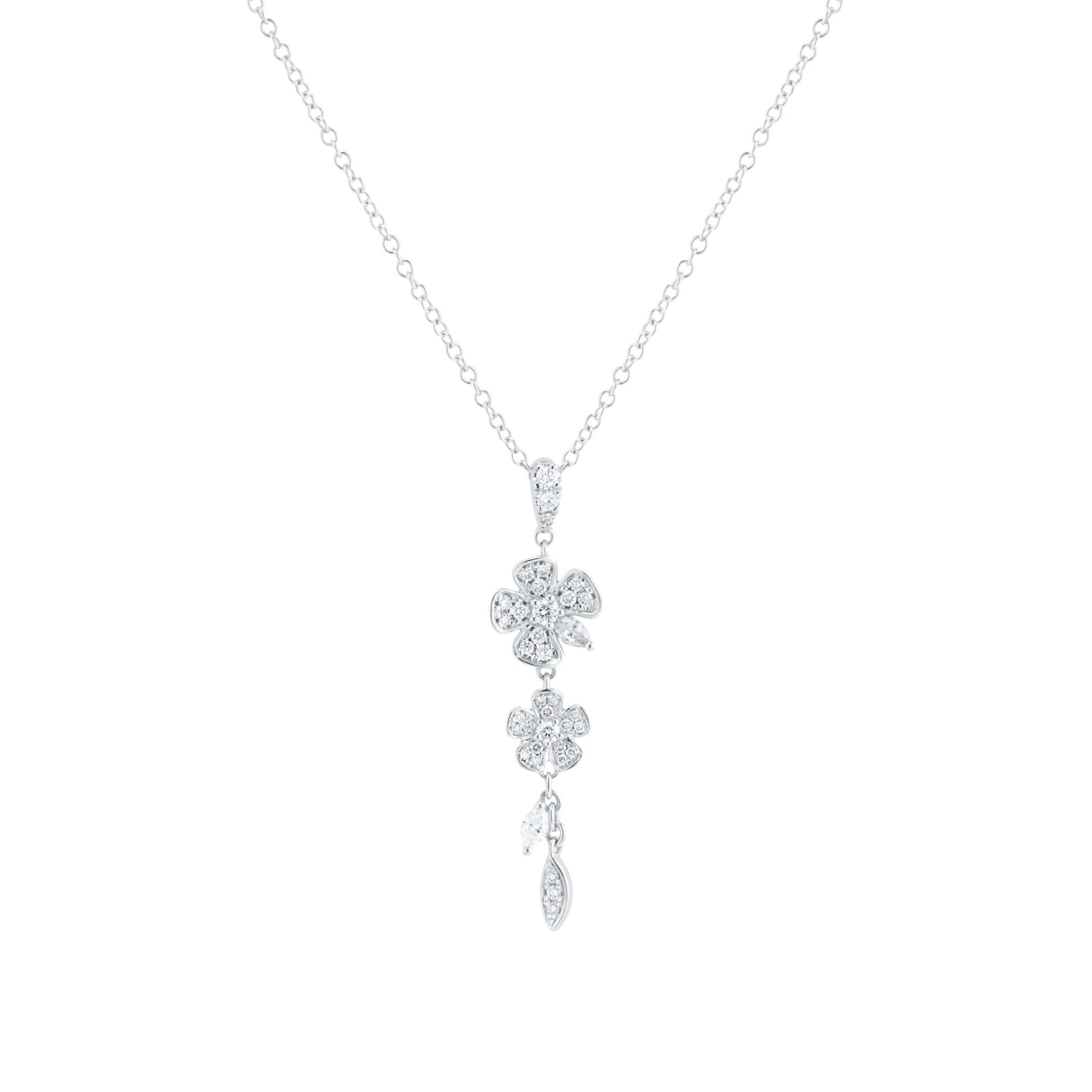 18K White Gold High Quality Special Design Pendant Features Stunning lab-grown Diamond Pendant 1