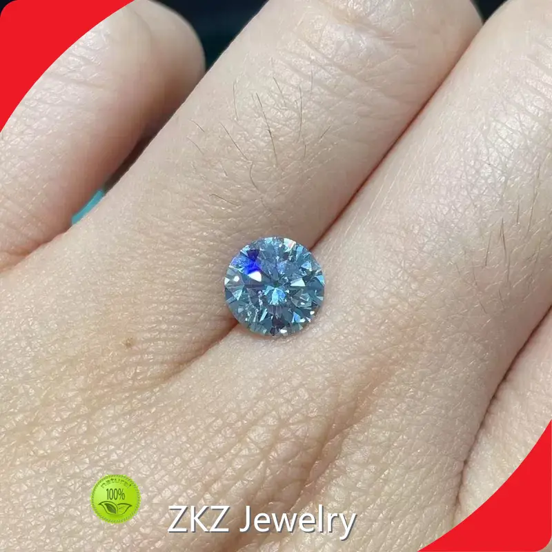 Lab Grown Blue Diamonds Blue Lab Diamond Wholesale - ZKZ Jewelry 1