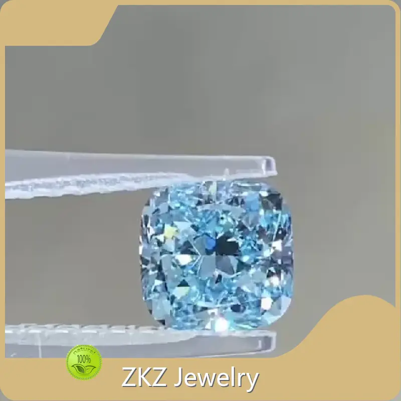 Synthetic Blue Diamond Blue Lab Diamond Wholesale - ZKZ Jewelry 1