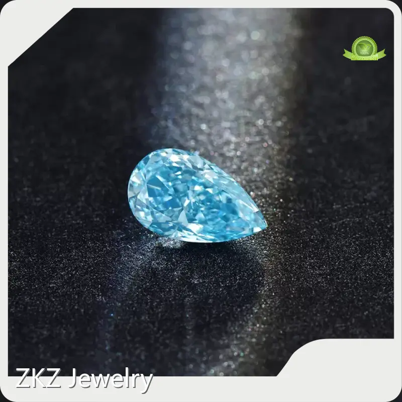 Lab Created Blue Diamond by ZKZ Jewelry 1