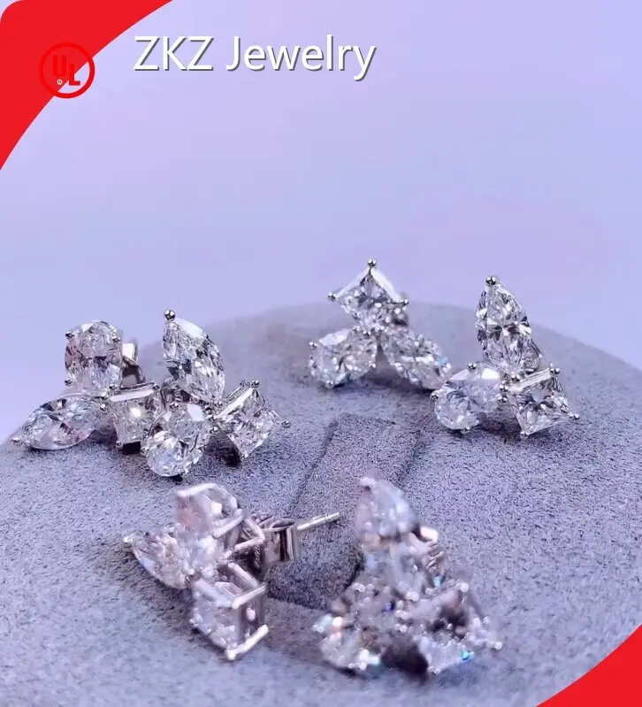 Custom Made Diamond Jewelry Lab Diamond Earrings Wholesale - ZKZ Jewelry 1