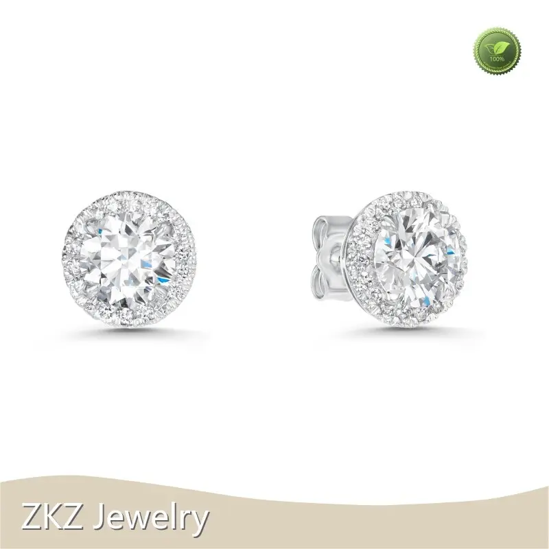 ZKZ Jewelry Lab Created Diamonds Earrings Lab Created Diamonds Earrings Company 1