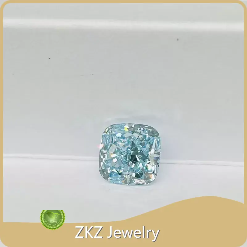 Blue Diamond Lab Grown Blue Lab Diamond Wholesale - ZKZ Jewelry-1 1