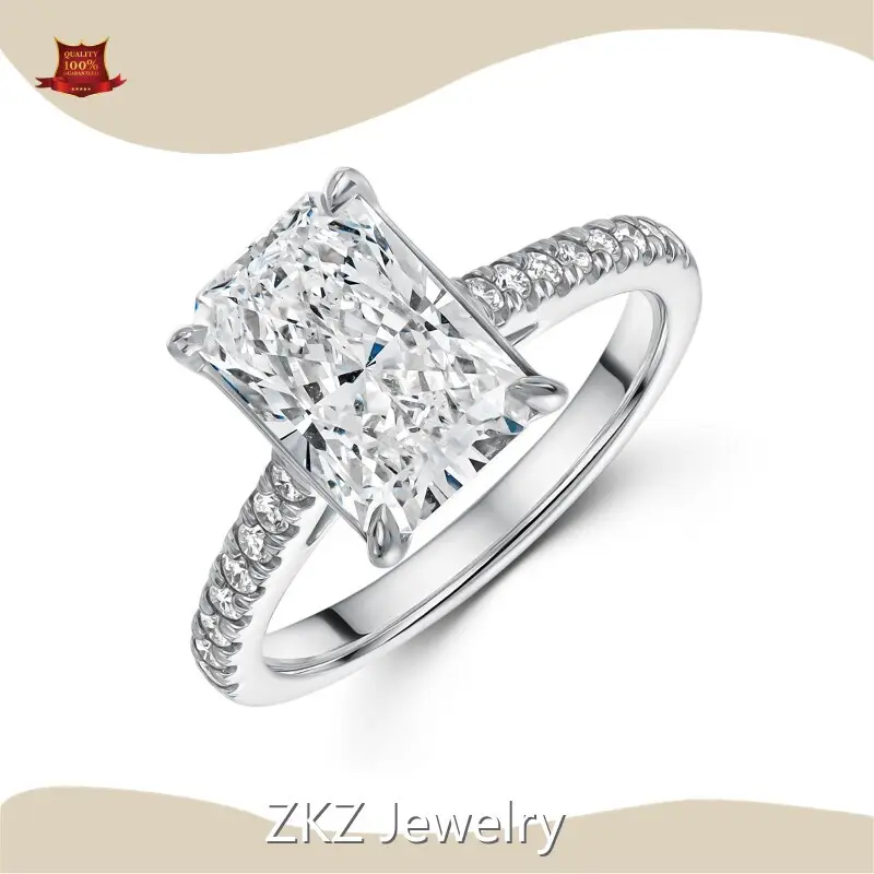 Lab Grown Diamond Oval Ring Lab Diamond Ring Wholesale - ZKZ Jewelry-1 1
