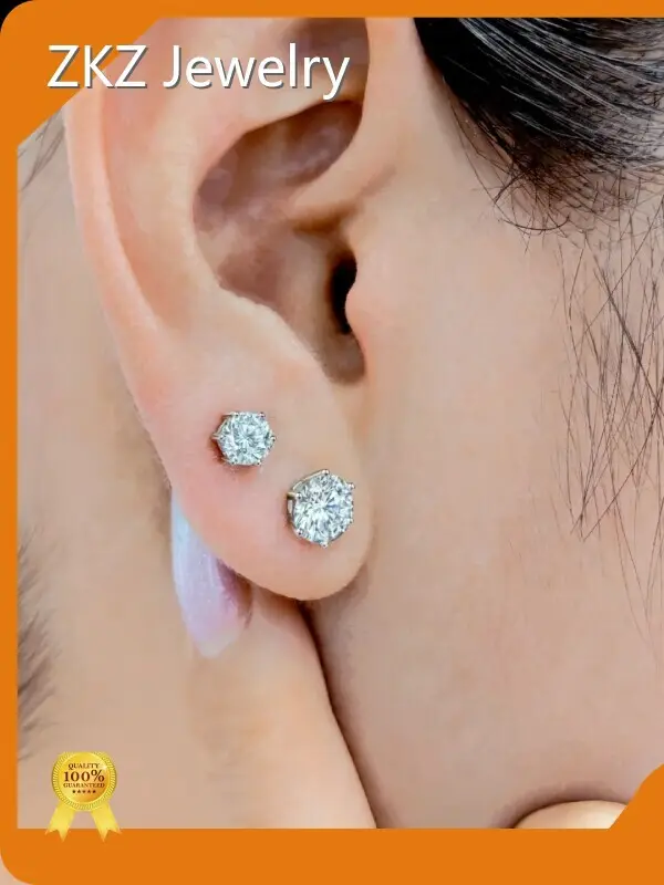 Women's Lab Grown Diamond Earrings by ZKZ Jewelry 1