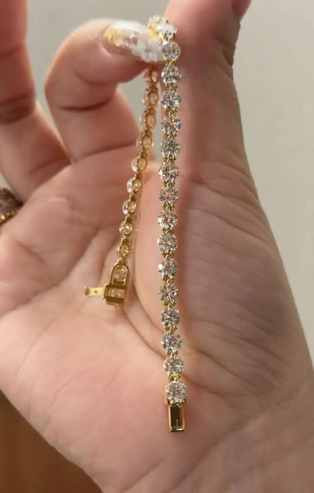 ZKZ Custom Jewelry 18K Yellow Gold Lab Grown Diamond Bracelet For Women Grils 1