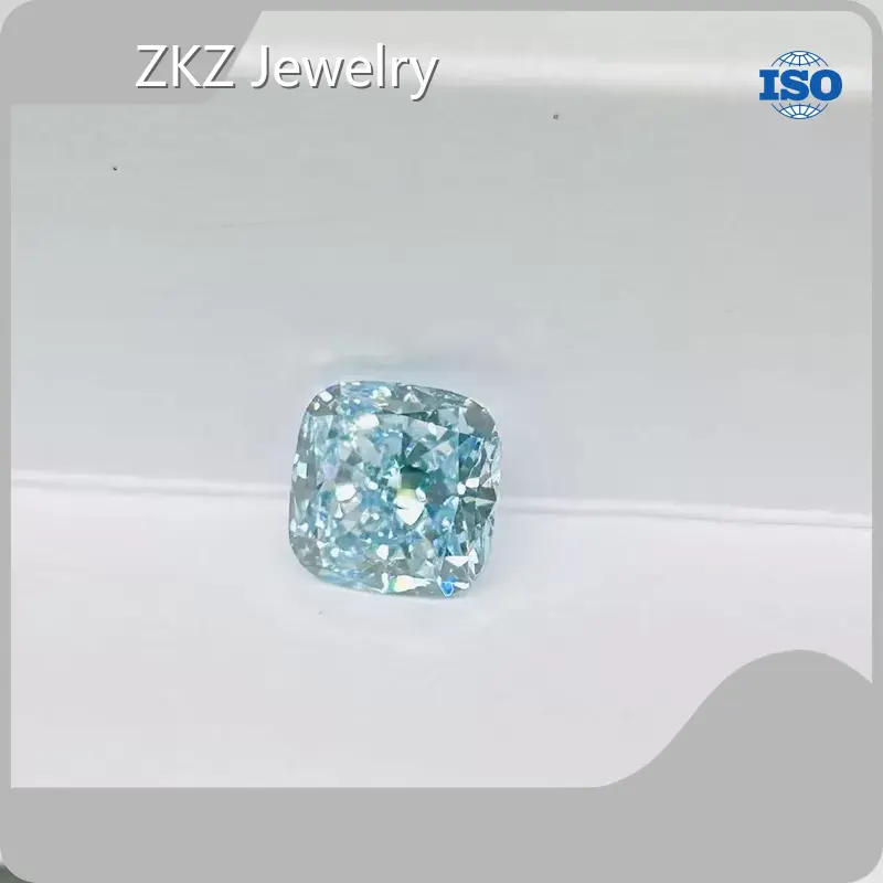 Blue Diamond Lab Grown Blue Lab Diamond Wholesale - ZKZ Jewelry-3 1