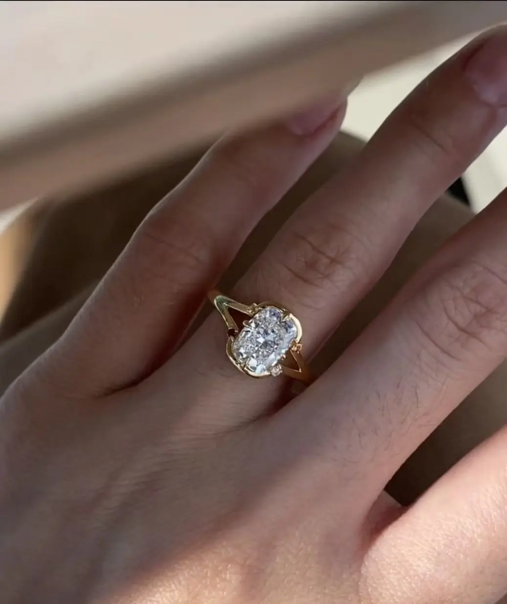 ZKZ Custom Jewelry High Quality 18K Yellow Gold Lab Grown Diamond Ring IGI Certified 1