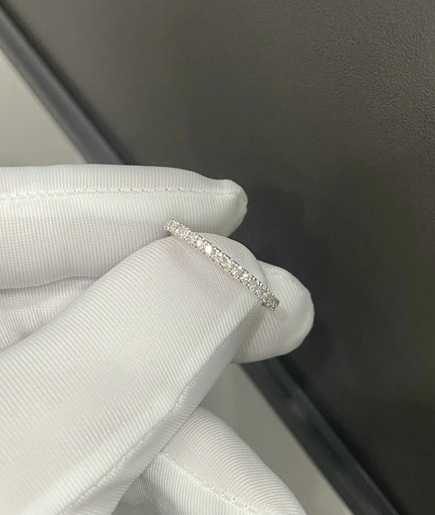 Forever Brilliance: 18K White Gold Full Eternity Ring (Lab-Grown Diamonds) 1