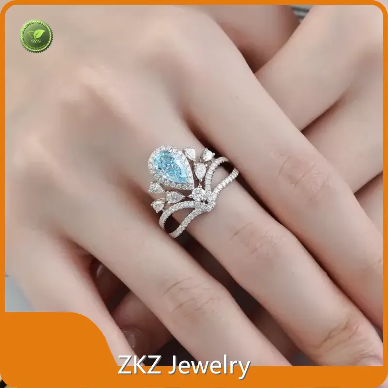 Buy Lab Created Diamond Engagement Ring by ZKZ Jewelry-1 1