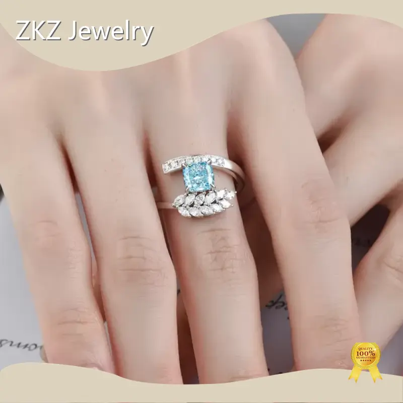 Oval Lab Grown Diamond Ring Lab Diamond Ring Wholesale - ZKZ Jewelry 1