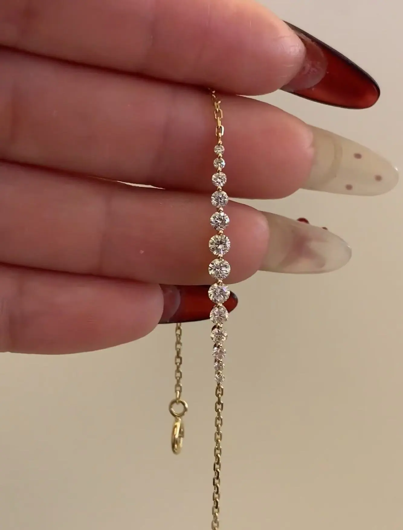 ZKZ Custom Jewelry Classical Design 18K Yellow Gold Lab Grown Diamnd Bracelet 1