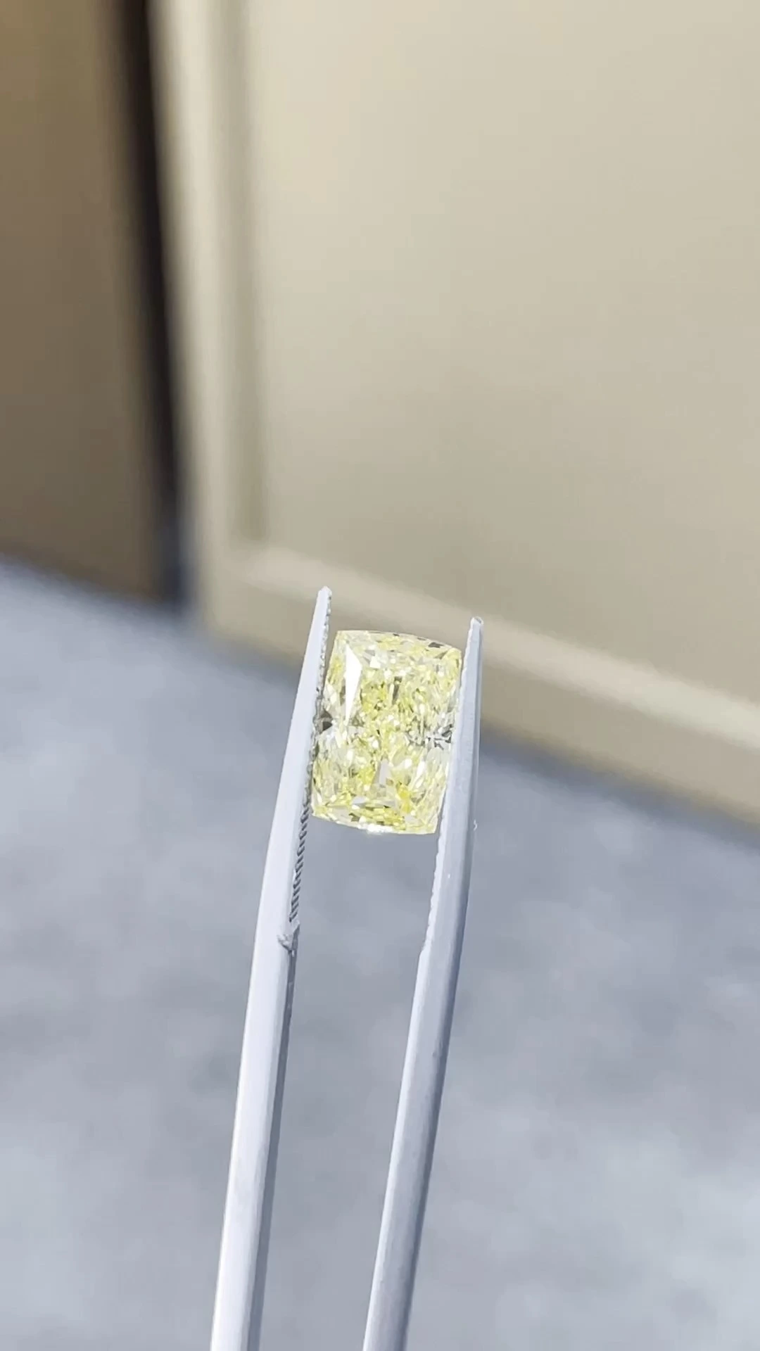 Fancy Intense Yellow Cushion Cut VS1 Lab-Grown Diamond 3.01ct 1