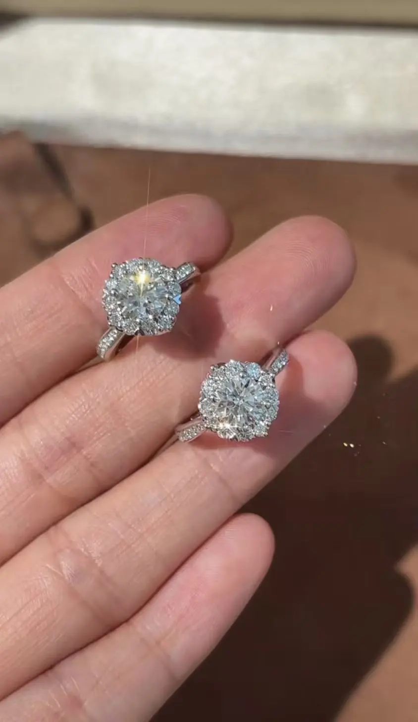 2.0CT lab-grown diamond ring in 18K gold—timeless elegance, forever love 1