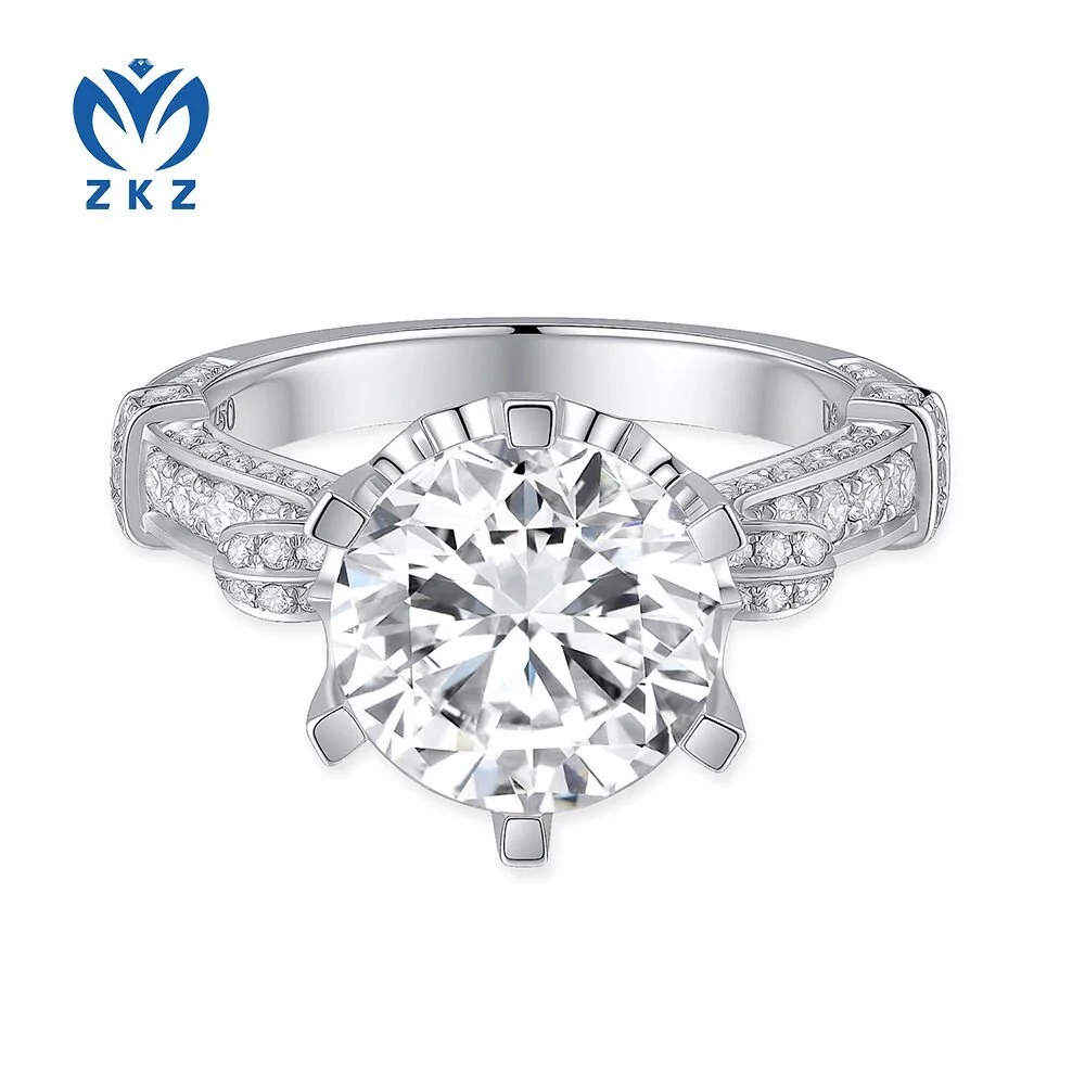 3.11ct F VS1 18K white gold material, an IGI-certified laboratory-grown Lake of Swans diamond ring, US size 6.5, ZKZ-252 1