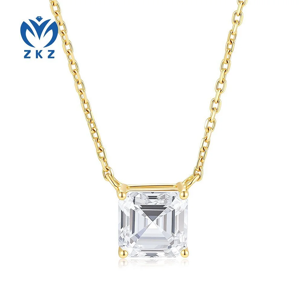 The 18K yellow Asche necklace is a piece of women's jewelry with a clarity grade of DEF, which is flawless. 1.1 ct ZKZ-155 1