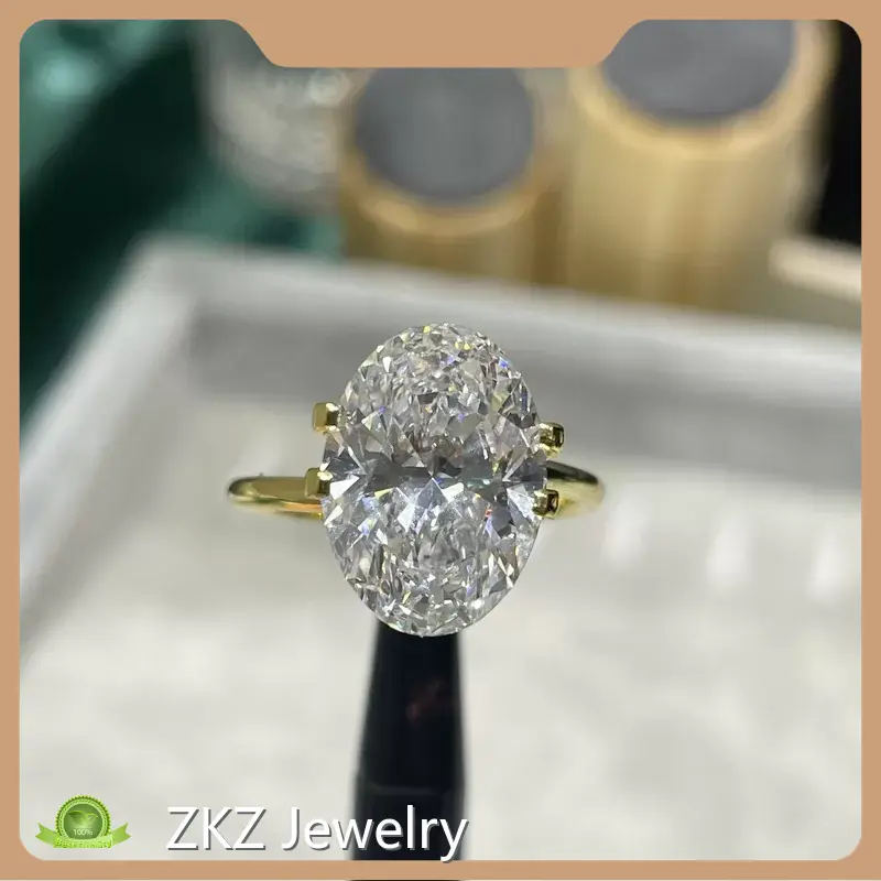 Lab Grown Emerald Cut Diamond Engagement Ring by ZKZ Jewelry 1