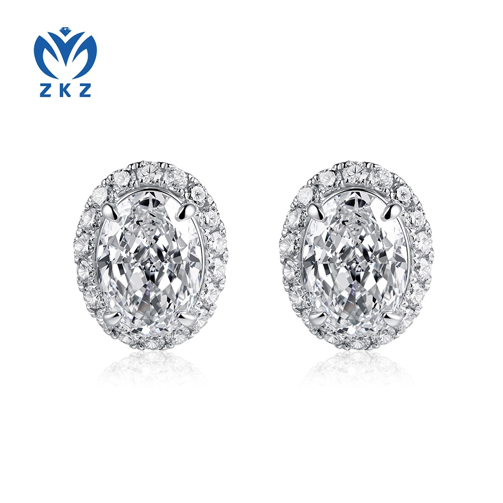 11.456ct E VS1-VS2 IGI Certificated Lab-grown  Pigeon Egg Ear Studs, ZKZ-298 1