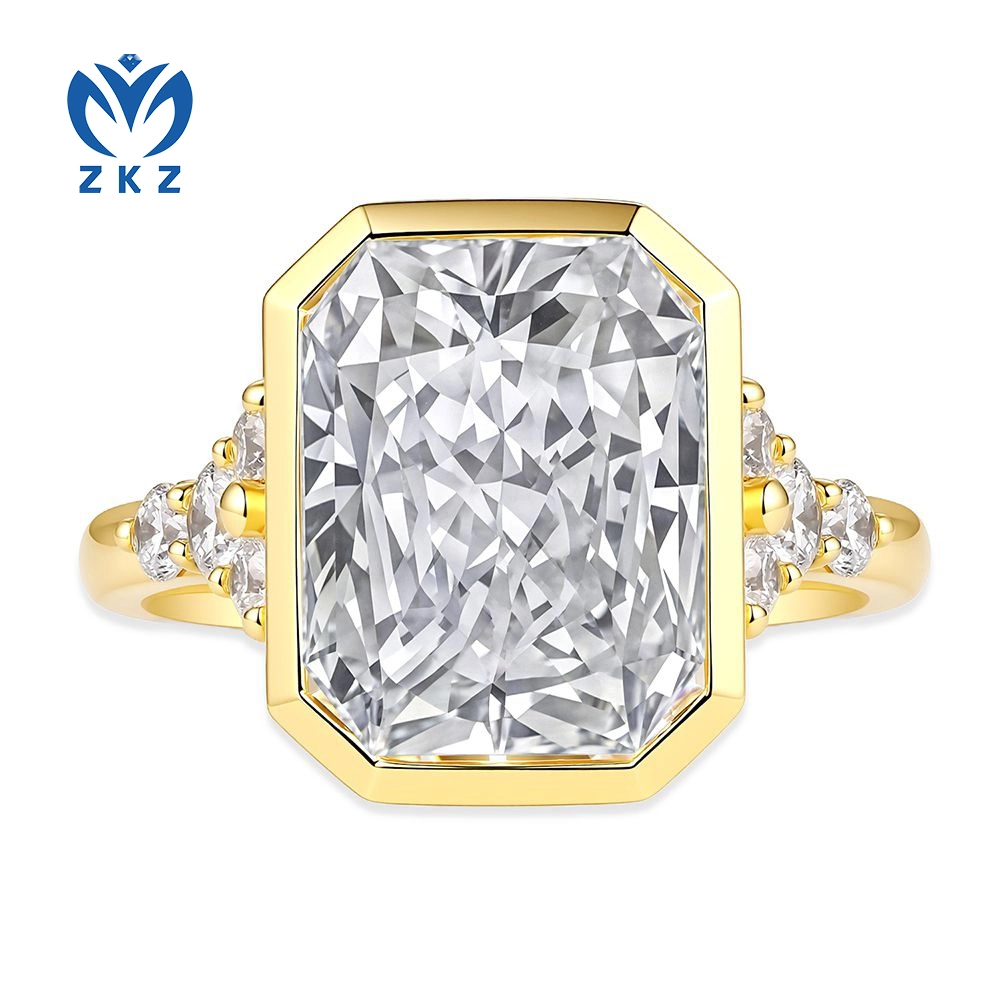 6.155ct F VS1 IGI Certification Lab-grown Radiant Shaped Diamond Ring, us size 6.25, 1