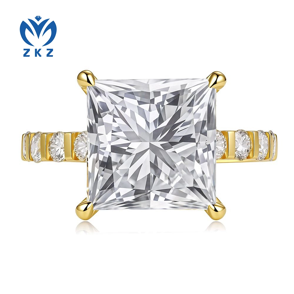 6.105ct F VS1 IGI Certification Lab-grown Princess-shaped Diamond Ring, us size 6, ZKZ-304 1