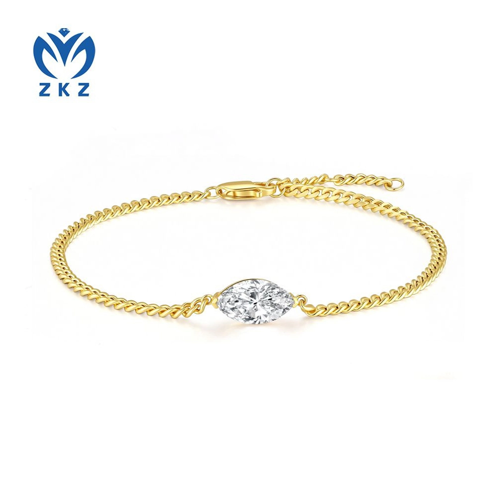 1.086ct VS Lab-grown Marquise-shaped Bracelet, ZKZ-Br27 1