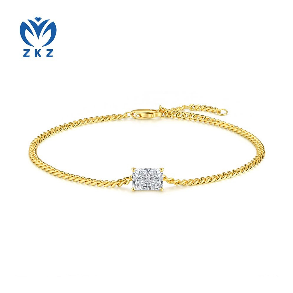 1.069ct VS Lab-grown Radiant-shaped Diamond Classic Style Bracelet, ZKZ-Br29 1