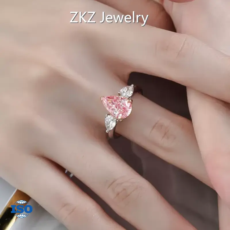 ZKZ Jewelry Oval Cut Lab Created Diamond Ring Oval Cut Lab Created Diamond Ring Suppliers 1