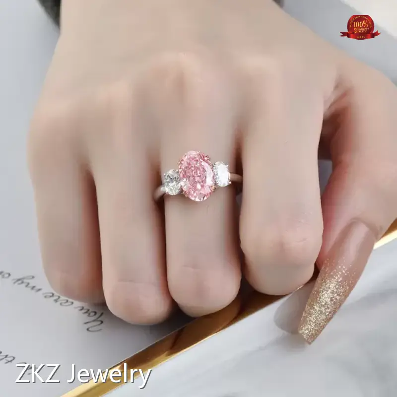 Women Lab Made Diamond Rings Custom Lab Diamond Ring Wholesale - ZKZ Jewelry 1