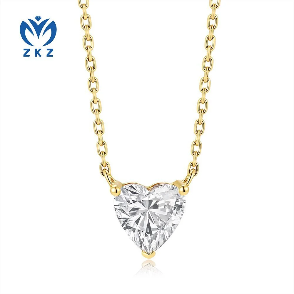 Pear-shaped diamond single stone necklace jewelry 18K yellow gold 1.010 carats DEF VVS ZKZ-73 1